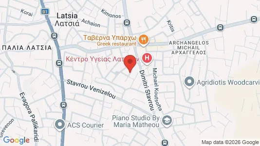 Apartments for rent i Nicosia Latsia - kort over placeringen