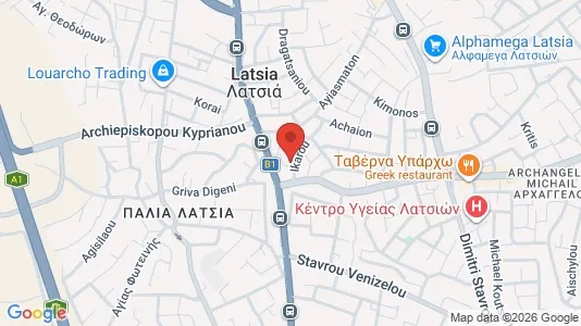 Apartments for rent i Nicosia Latsia - kort over placeringen