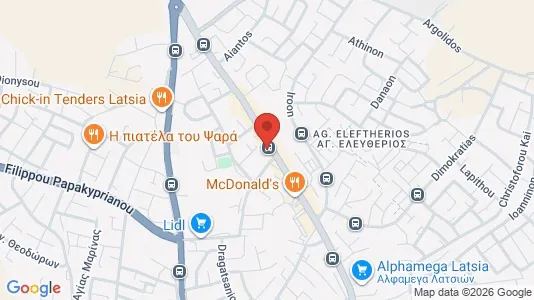 Apartments for rent i Nicosia Latsia - kort over placeringen