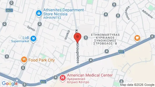 Apartments for rent i Nicosia Strovolos - kort over placeringen