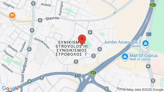Apartments for rent i Nicosia Strovolos - kort over placeringen