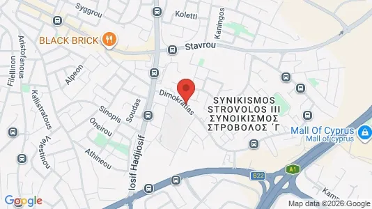 Apartments for rent i Nicosia Strovolos - kort over placeringen