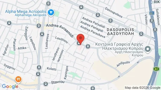 Apartments for rent i Nicosia Strovolos - kort over placeringen