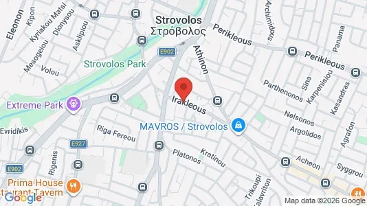 Apartments for rent i Nicosia Strovolos - kort over placeringen