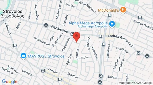 Apartments for rent i Nicosia Strovolos - kort over placeringen