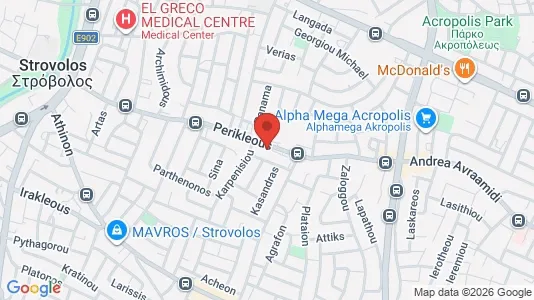 Apartments for rent i Nicosia Strovolos - kort over placeringen