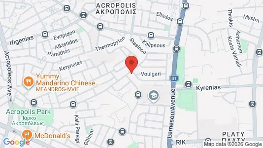 Apartments for rent i Nicosia Strovolos - kort over placeringen