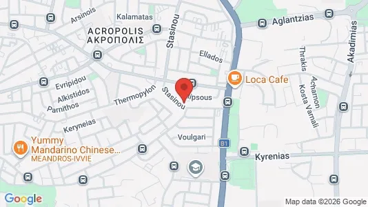 Apartments for rent i Nicosia Strovolos - kort over placeringen