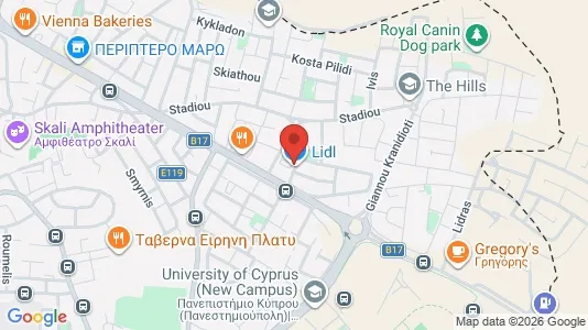 Apartments for rent i Nicosia Aglantzia - kort over placeringen