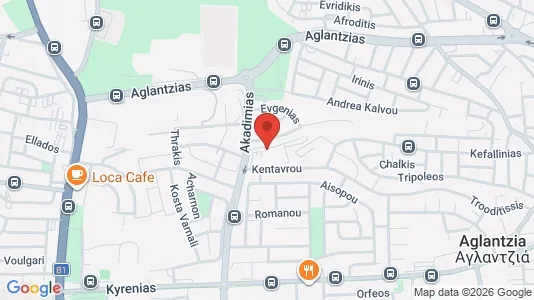 Apartments for rent i Nicosia Aglantzia - kort over placeringen