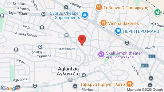 Apartments for rent i Nicosia Aglantzia - kort over placeringen