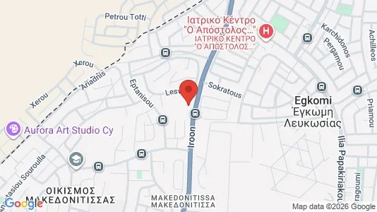 Apartments for rent i Nicosia Egkomi - kort over placeringen