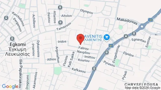 Apartments for rent i Nicosia Strovolos - kort over placeringen