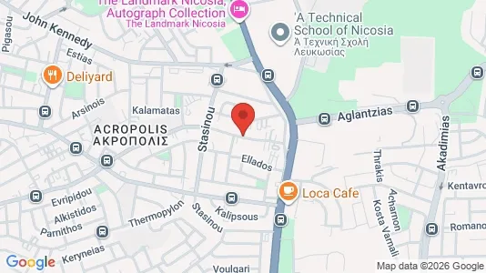 Apartments for rent i Nicosia Strovolos - kort over placeringen
