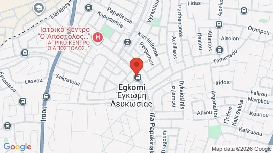 Apartments for rent i Nicosia Egkomi - kort over placeringen