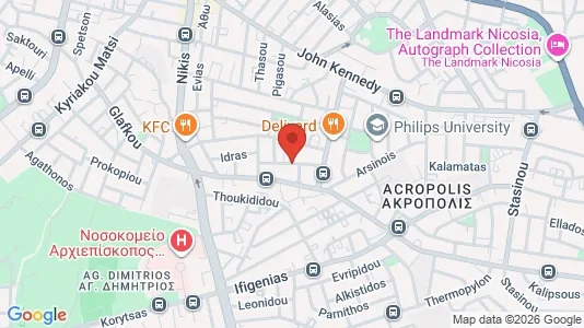 Apartments for rent i Nicosia Strovolos - kort over placeringen