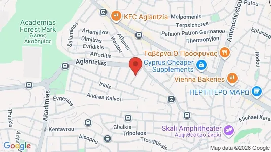 Apartments for rent i Nicosia Aglantzia - kort over placeringen
