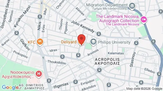 Apartments for rent i Nicosia Strovolos - kort over placeringen