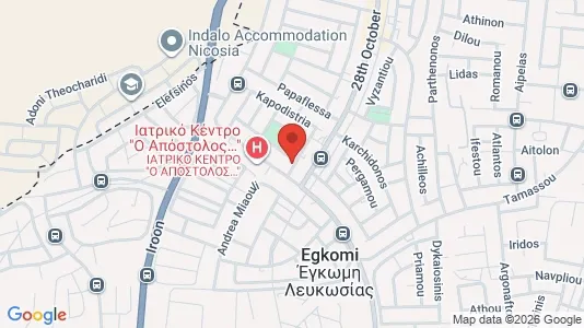 Apartments for rent i Nicosia Egkomi - kort over placeringen