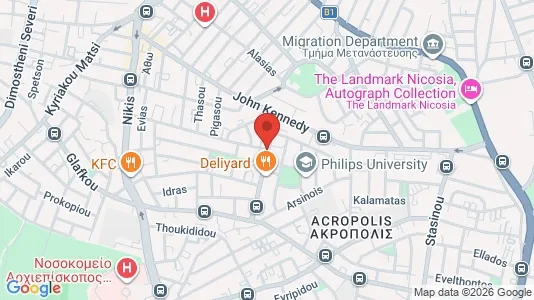Apartments for rent i Nicosia Lefkosia - kort over placeringen