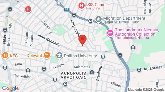 Apartments for rent i Nicosia Lefkosia - kort over placeringen
