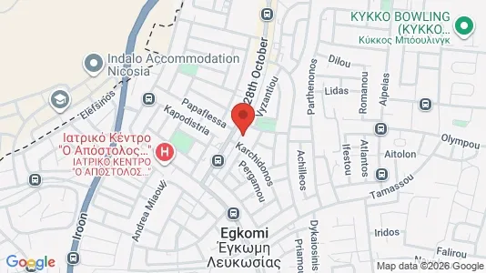 Apartments for rent i Nicosia Egkomi - kort over placeringen