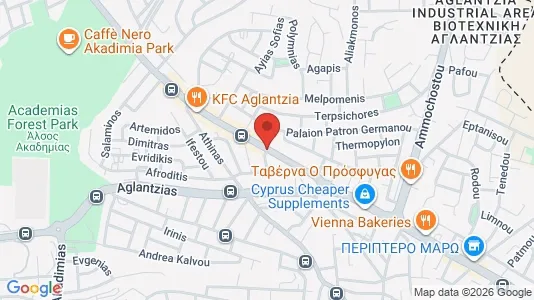 Apartments for rent i Nicosia Aglantzia - kort over placeringen