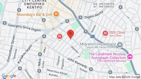 Apartments for rent i Nicosia Lefkosia - kort over placeringen