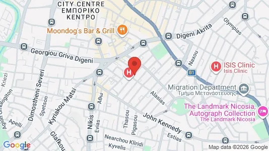 Apartments for rent i Nicosia Lefkosia - kort over placeringen