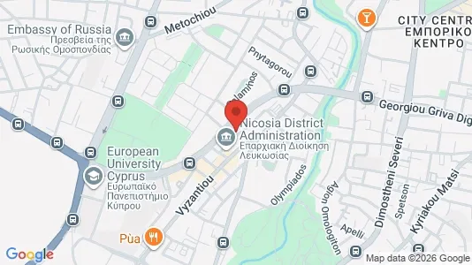 Apartments for rent i Nicosia Egkomi - kort over placeringen