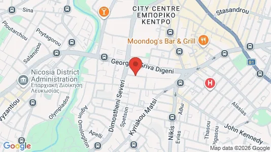 Apartments for rent i Nicosia Lefkosia - kort over placeringen