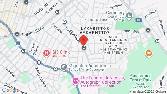 Apartments for rent i Nicosia Lefkosia - kort over placeringen