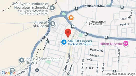 Apartments for rent i Nicosia Egkomi - kort over placeringen