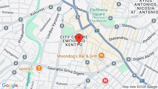 Apartments for rent i Nicosia Lefkosia - kort over placeringen