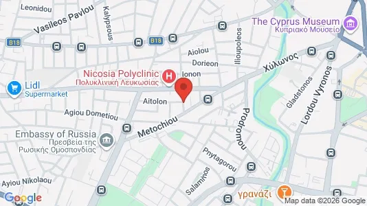 Apartments for rent i Nicosia Lefkosia - kort over placeringen
