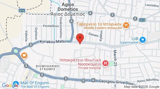 Apartments for rent i Nicosia Egkomi - kort over placeringen