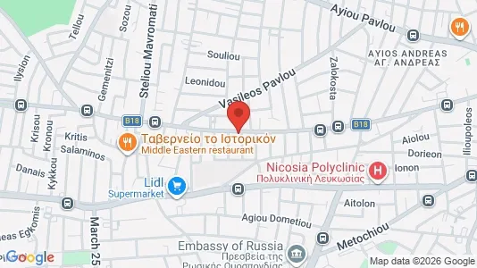Apartments for rent i Nicosia Agios Dometios - kort over placeringen
