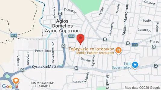 Apartments for rent i Nicosia Agios Dometios - kort over placeringen