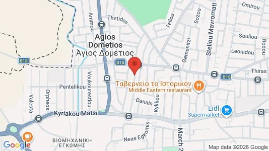 Apartments for rent i Nicosia Agios Dometios - kort over placeringen