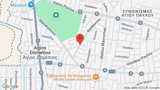 Apartments for rent i Nicosia Agios Dometios - kort over placeringen