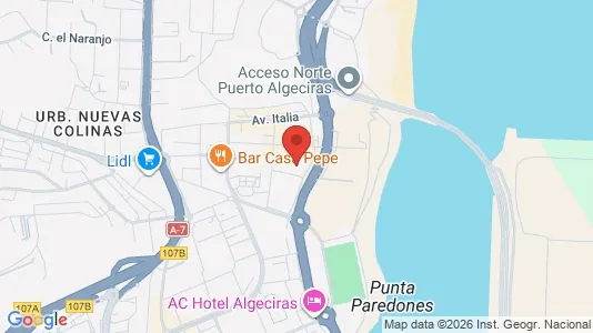 Apartments for rent i Algeciras - kort over placeringen