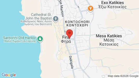 Apartments for rent i Santorini - kort over placeringen