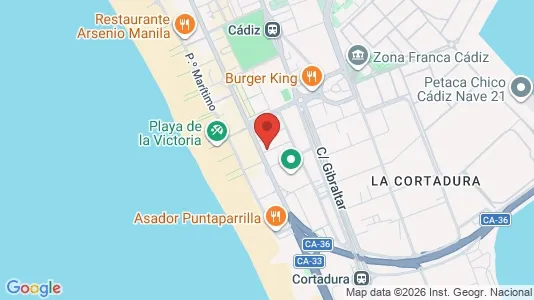 Apartments for rent i Cádiz - kort over placeringen