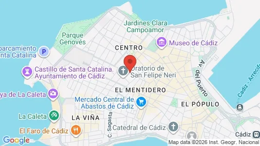 Apartments for rent i Cádiz - kort over placeringen