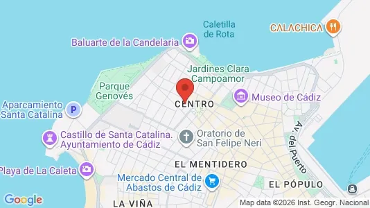 Apartments for rent i Cádiz - kort over placeringen