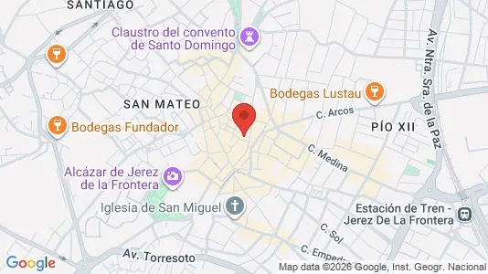 Apartments for rent i Jerez de la Frontera - kort over placeringen