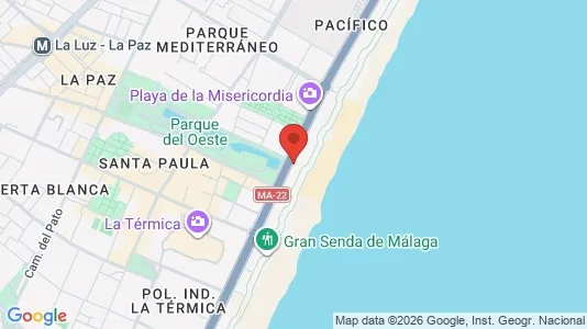 Apartments for rent i Málaga - kort over placeringen
