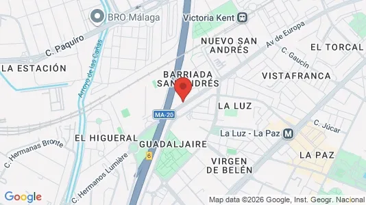 Rooms for rent i Málaga - kort over placeringen