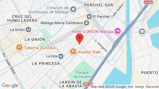 Apartments for rent i Málaga - kort over placeringen