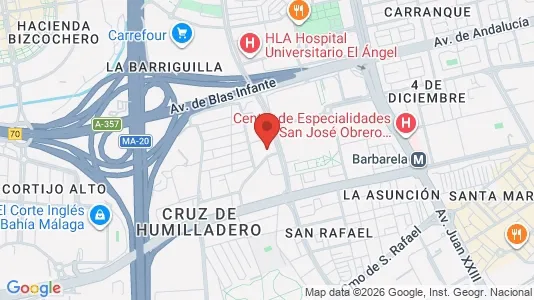 Apartments for rent i Málaga - kort over placeringen